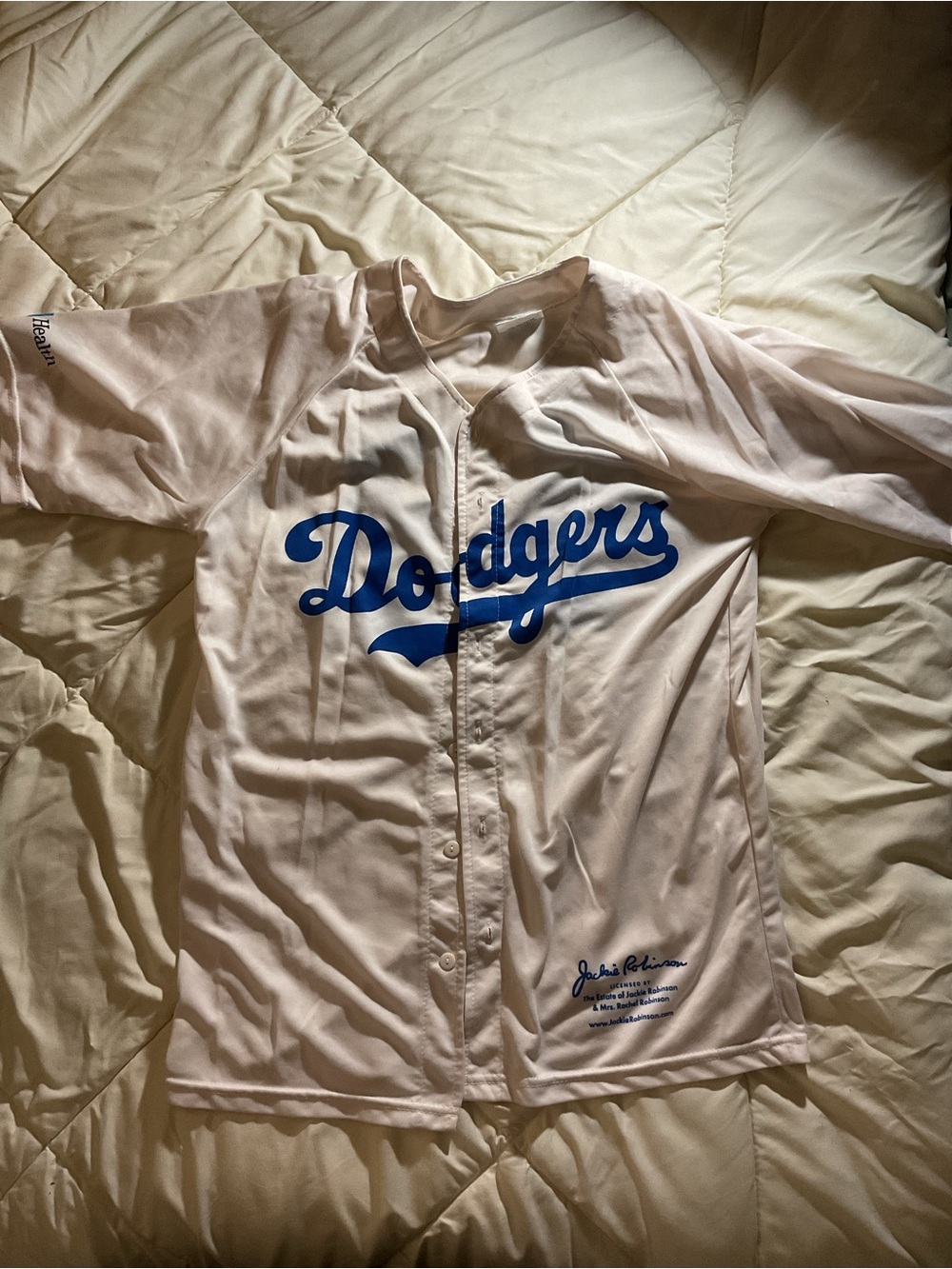Los Angeles Dodgers Cream Jersey- Jackie Robinson Day Dodger Gift